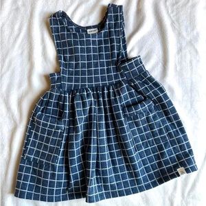 12-18 month Lulu and Roo blue knit apron dress